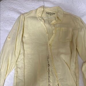 Margaritaville Soft Yellow Casual Shirt